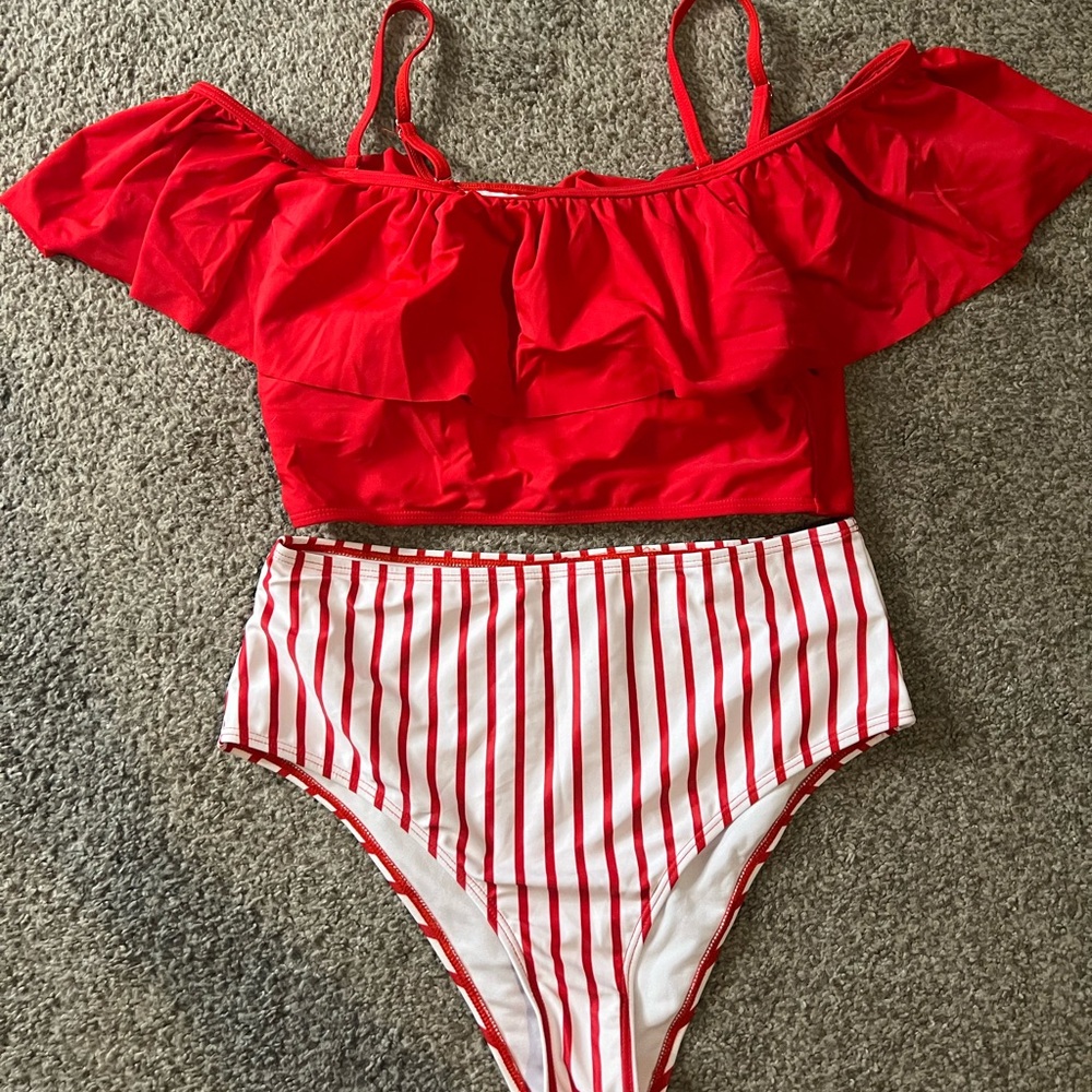 Red bikini size large